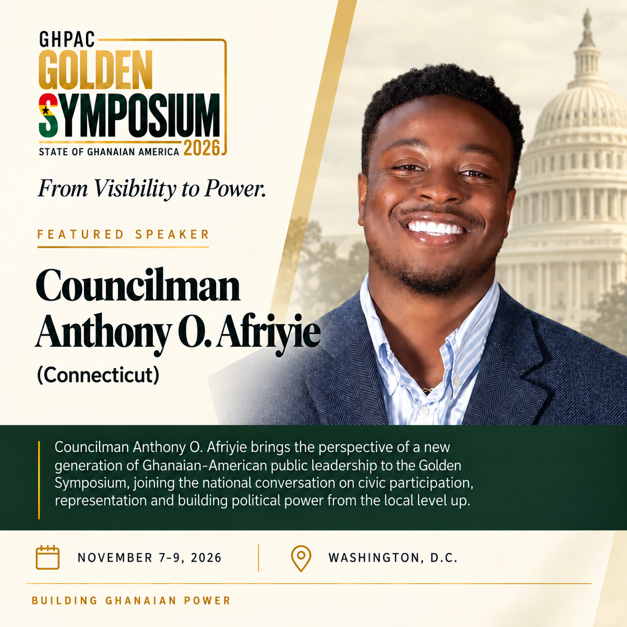 Councilman Anthony O. Afriyie, Connecticut